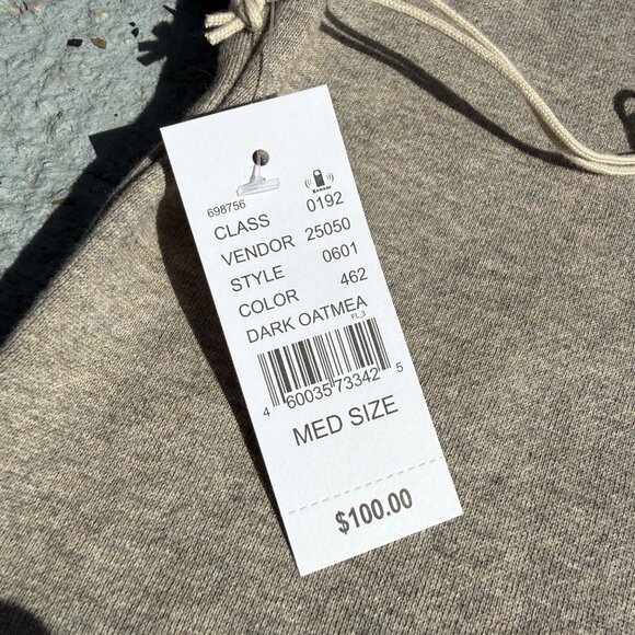 Fear of God Essentials Hoodie Grey Dark Oatmeal Size Small - Picture 9 of 16